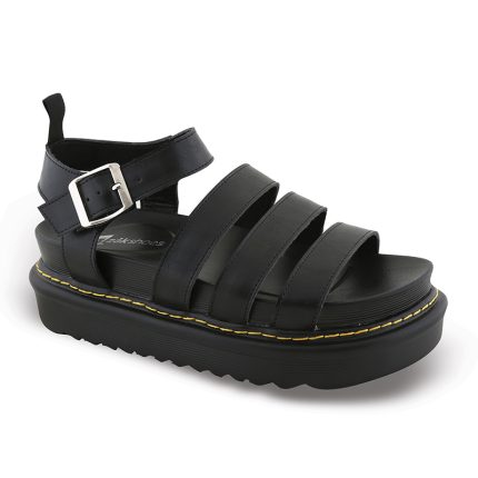 Γυναικείο  καλοκαιρινό flatform Blondie SD94140 Μαύρο χρώμα