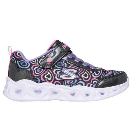 Παιδικό αθλητικό Skechers Heart Lights - Boogie Love 303257L-BKMT Μαύρο χρώμα