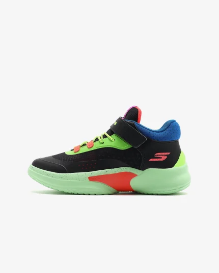 Παιδικό αθλητικό μποτάκι Skechers Skx Court Hype - Hooper-hero 406068L-BKMT Μαύρο χρώμα
