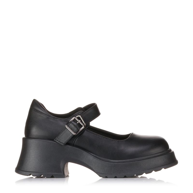 Flatform μπαλαρίνα Zak Shoes SD35018 Μαύρο χρώμα
