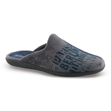 Ανδρική χειμερινή παντόφλα FAME NL1778 Γκρι-Μπλε χρώμα