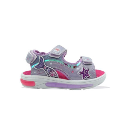 Πέδιλα Fila Mermaid Velcro Lights 3BK61002-800 Μωβ χρώμα