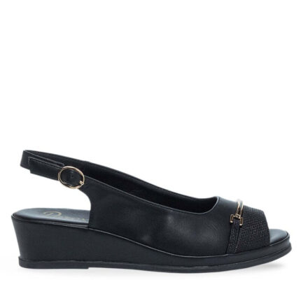 Πέδιλο πλατφόρμα γυναικείο Parex 11633038.B Μαύρο χρώμα