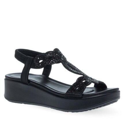 Γυναικείο Flatform Parex 12733005.B Μαύρο χρώμα