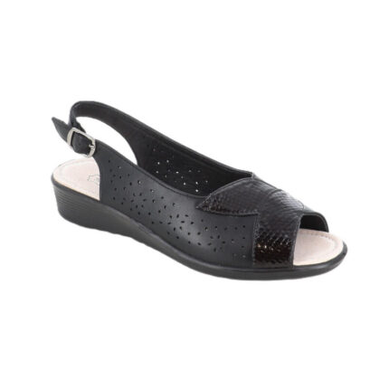 Γυναικείο πέδιλο B-SOFT 02/2621 Μαύρο χρώμα