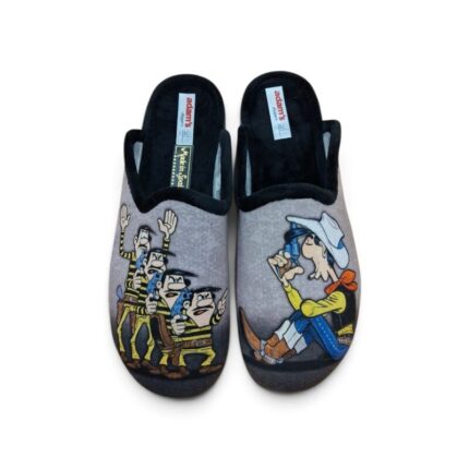 Ανδρική χειμερινή παντόφλα Adam's Shoes 624-26640-19 Μαύρο χρώμα