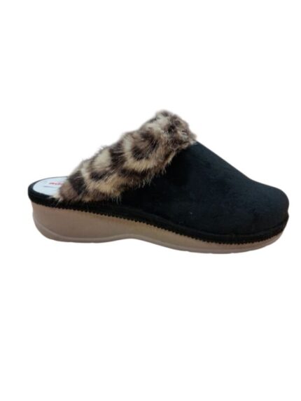 Γυναικεία παντόφλα adam's shoes 754-26544-27 μαύρο χρώμα