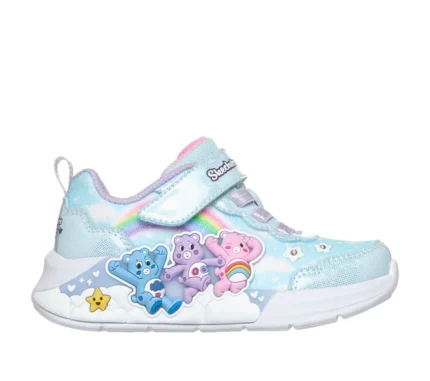 Παιδικό αθλητικό με φωτάκια Skechers Care Bears: Lil Snugs 302392NC-BLMT γαλάζιο χρώμα
