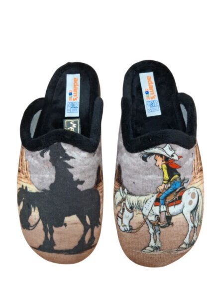Παιδική χειμερινή παντόφλα Adam's Shoes 624-26711-38 Μαύρο χρώμα